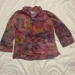 Purple Floral Long Sleeve Dress Shirt – Elegant & Stylish